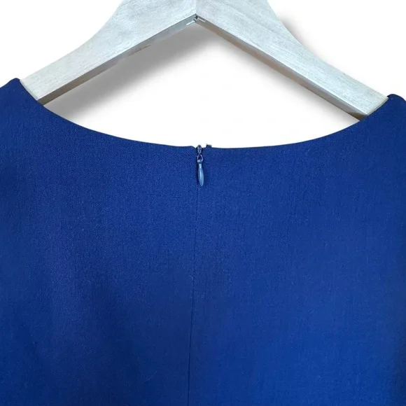 M.M. Lafleur The Etsuko Dress Navy Blue Sheath Size 10 (missing belt) - Picture 6 of 11